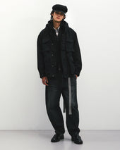 Cinch Back Curved Pants Denim