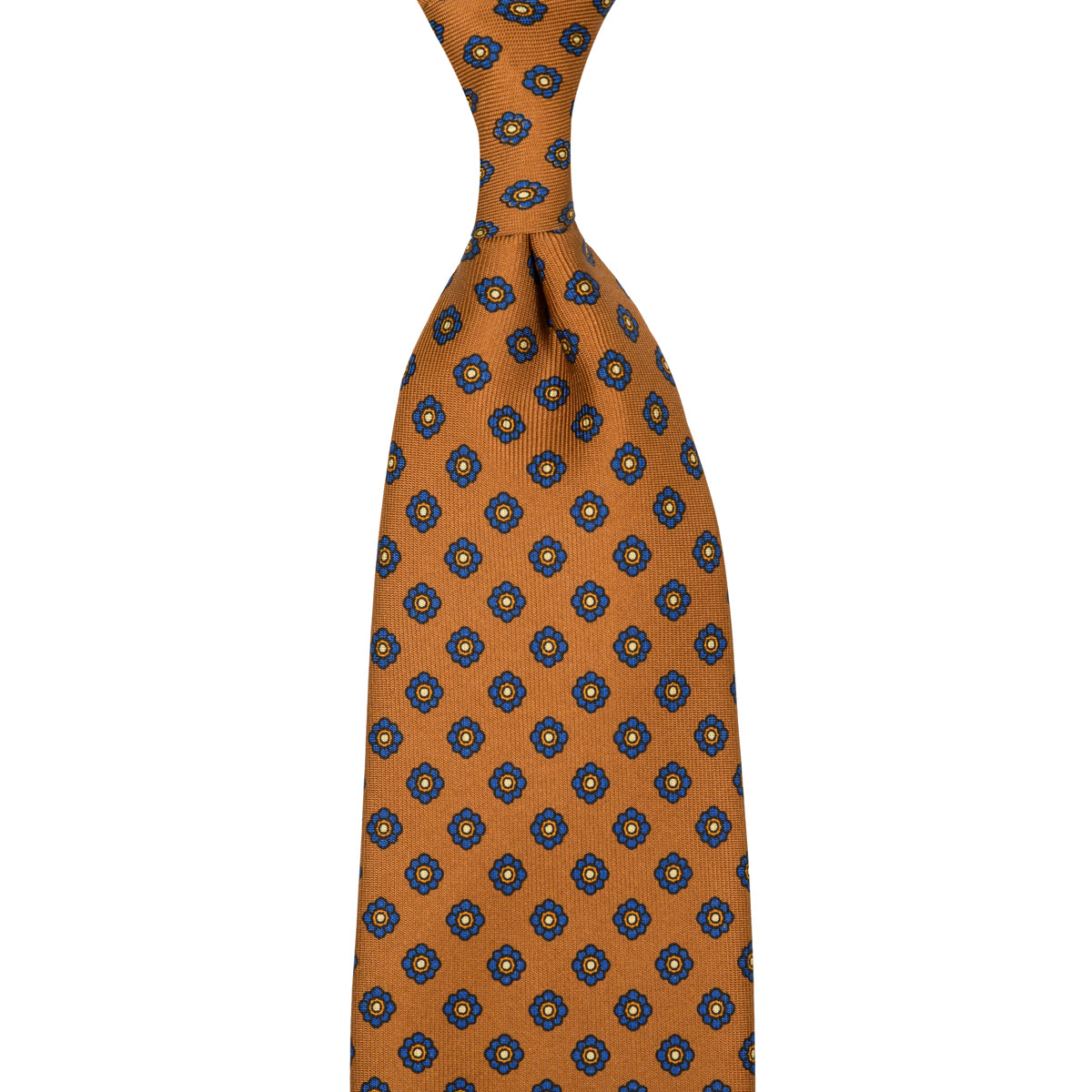 Shibumi Flower Printed Silk Tie Hand Rolled