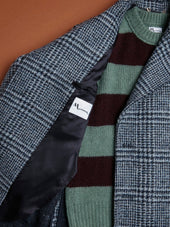 AALBANY DOUBLE BREASTED CHECKED COAT