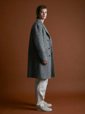 AANTISTENE WOOL HERRINGBONE COAT