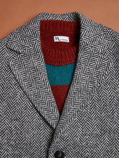 AANTISTENE WOOL HERRINGBONE COAT