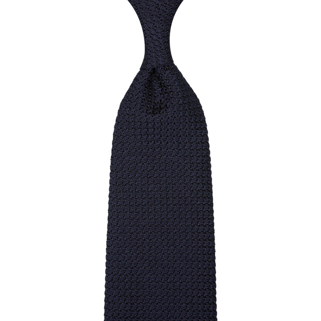 Grenadine / Garza Grossa Tie - Midnight - Hand-Rolled
