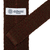 Crunchy Silk Knit Tie Red Green Mottled