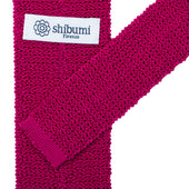 Crunchy Silk Knit Tie Fuchsia
