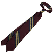 Striped Grossa Grenadine Silk Tie Navy Burgundy