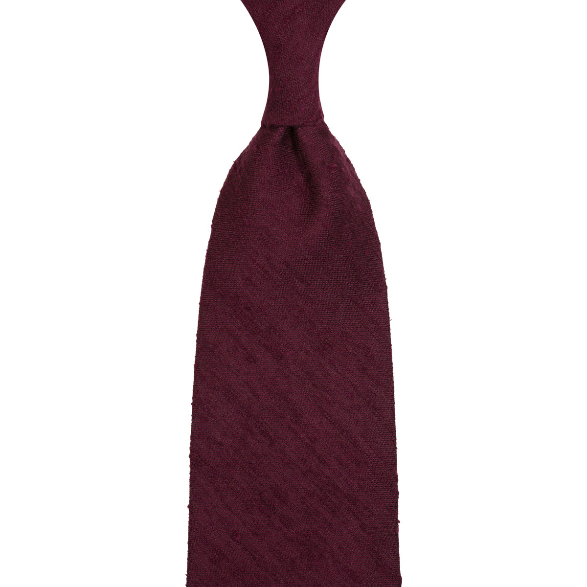 Plain Shantung Silk Tie Hand Rolled