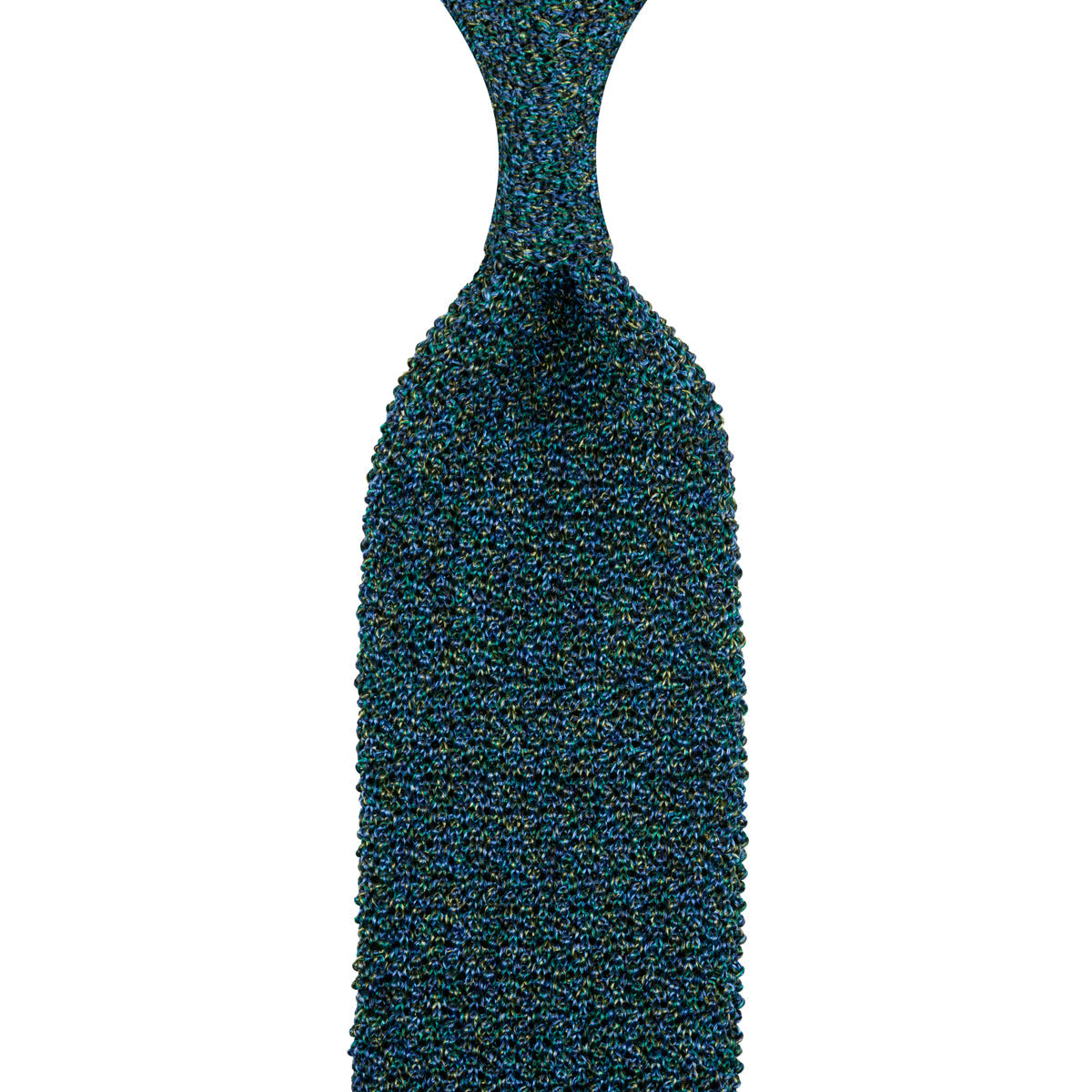 Crunchy Silk Knit Tie Green Mottled