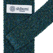 Crunchy Silk Knit Tie Green Mottled