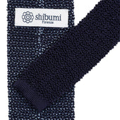 Crunchy Silk Knit Tie Grey Mottled