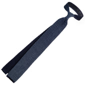 Crunchy Silk Knit Tie Grey Mottled