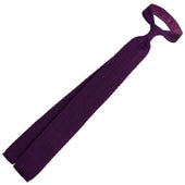Crunchy Silk Knit Tie Eggplant