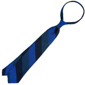 Kuska Handwoven Striped Grossa Grenadine Tie Denim