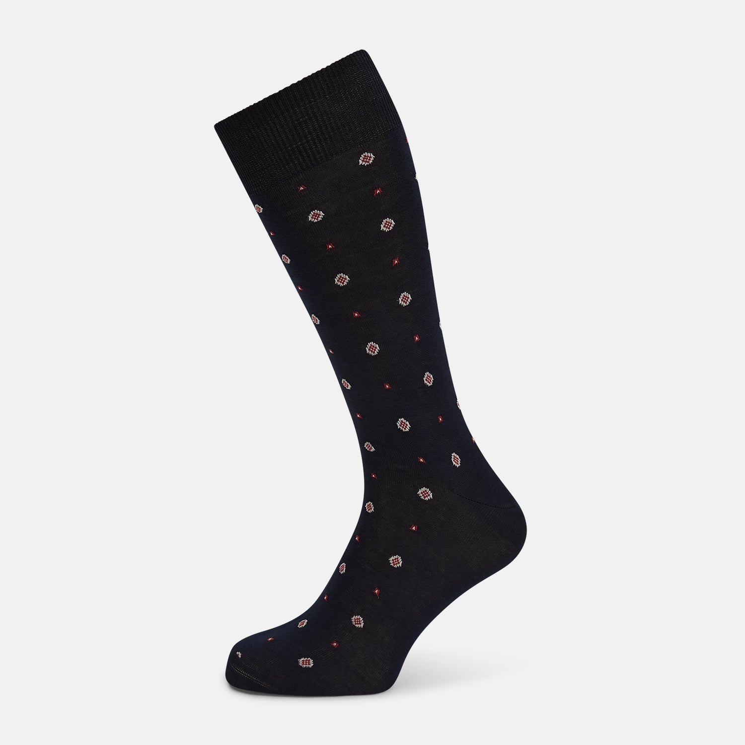 Midnight Patterned Mid Length Socks