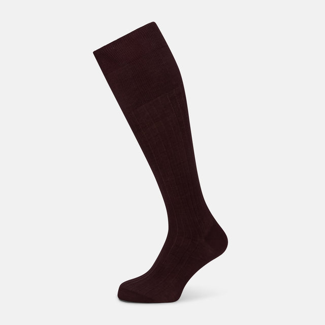 Oxblood Long Socks