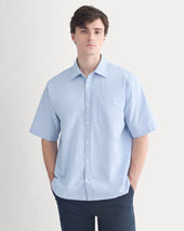 Lightweight Short-Sleeve Oxford | Light Blue