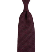 Kuska Handwoven Fina Grenadine Silk Tie - Burgundy