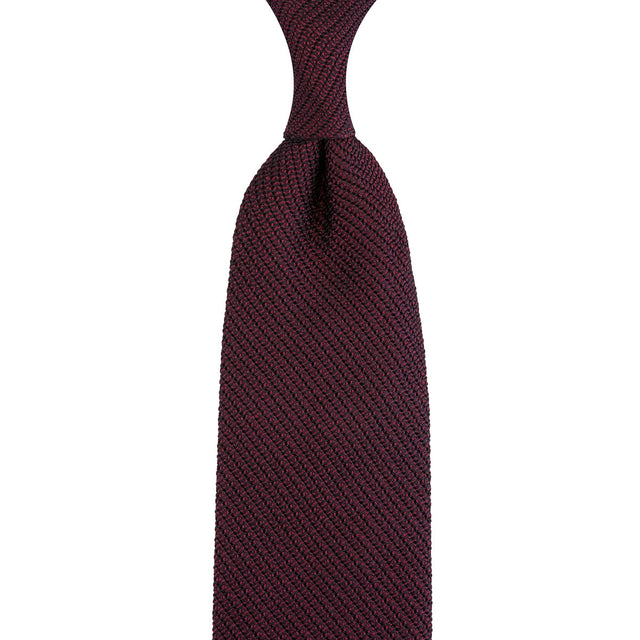 Kuska Handwoven Fina Grenadine Silk Tie - Burgundy