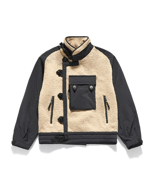 MOTORCYCLE JUMPER / BLACK & ECRU