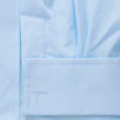 Tailored Fit Plain Poplin Double Cuff Shirt In