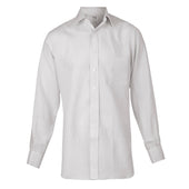 Classic Fit Plain Linen Button Cuff Shirt In