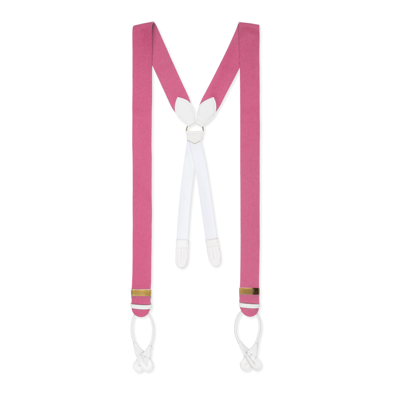 Plain Boxcloth Braces In Pink