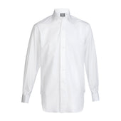 Tailored Fit Plain Poplin Double Cuff Shirt In