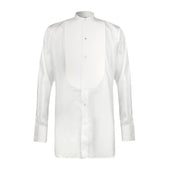 Classic Fit Plain Stiff Bib Neckband Dress Shirt In