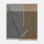 Grey And Beige Cashmere Scarf