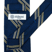 Kuska Handwoven Striped Fina Grenadine Silk Tie Light