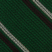 Kuska Handwoven Striped Fina Grenadine Silk Tie