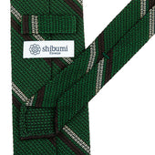 Kuska Handwoven Striped Fina Grenadine Silk Tie
