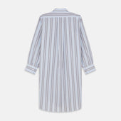 Pale And Yellow Multi Stripe Cotton Sussex Nightshirt