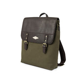 Mochila Backpack Leather With Forest Canvas