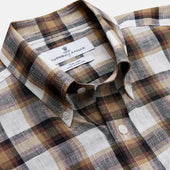Multi Check Linen Weekend Fit Hayne Shirt