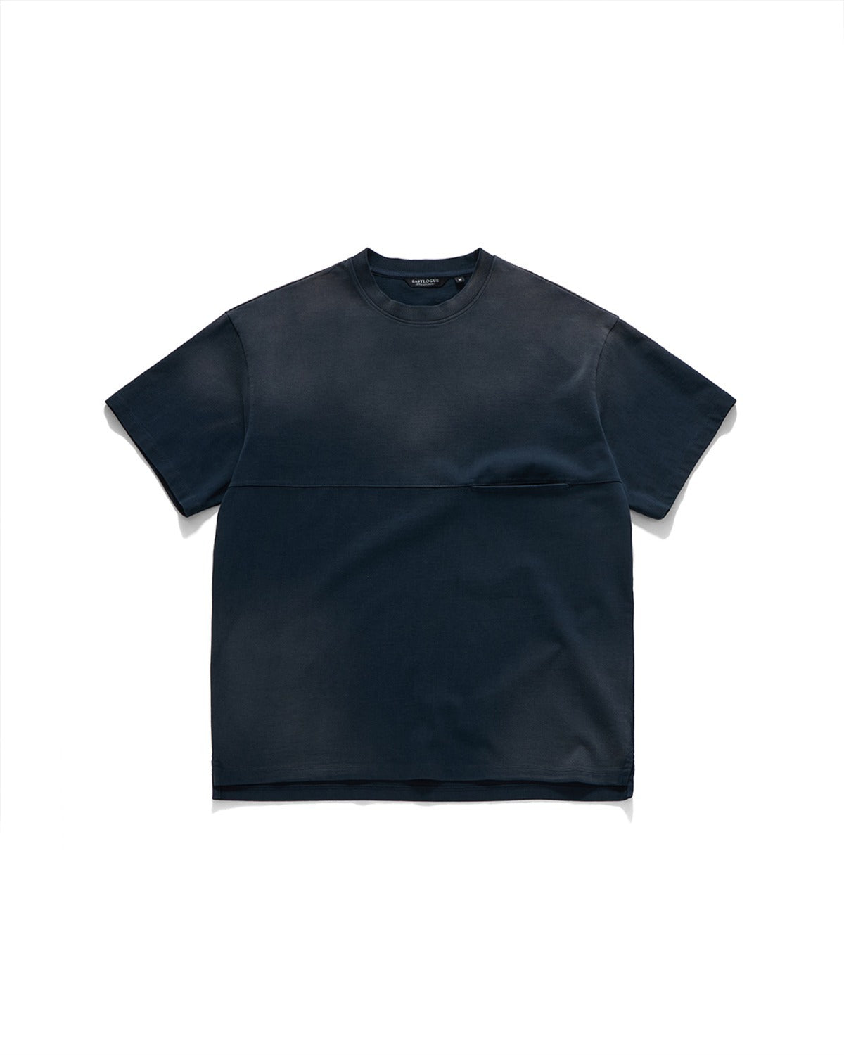 BLEACHED POCKET T- SHIRTS / NAVY