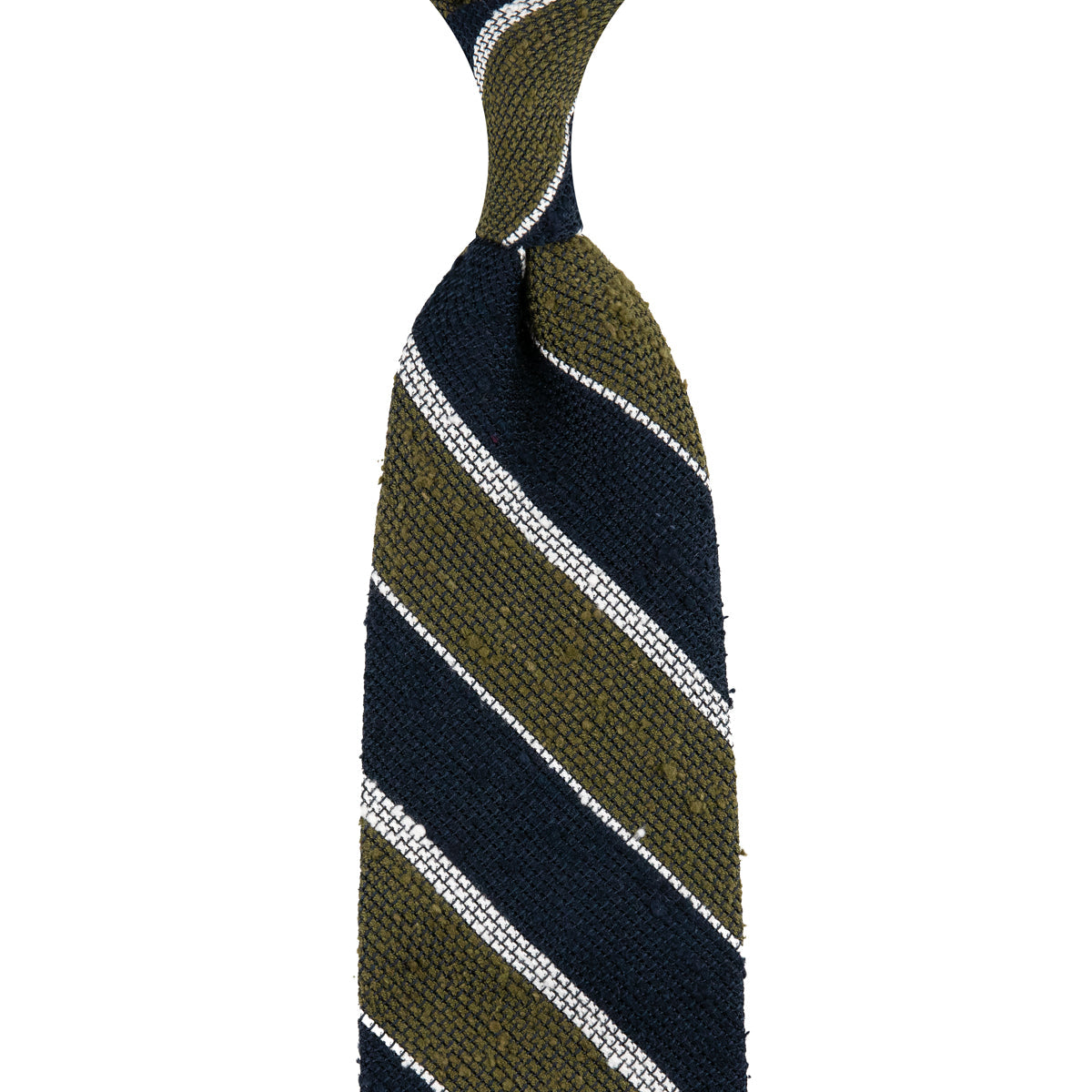 Shantung Grenadine Silk Tie Navy