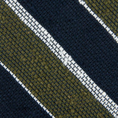Shantung Grenadine Silk Tie Navy
