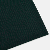 And Charcoal Fretwork Cashmere Knitted Scarf