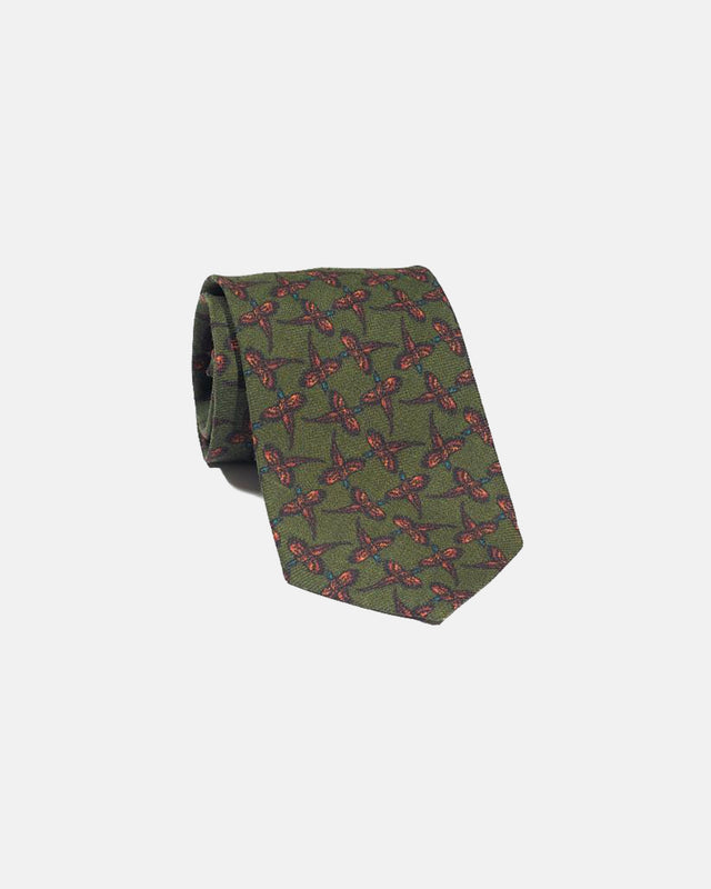 Made In Uk Pheasant Wool Challis Tie