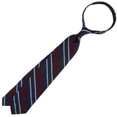 Shantung Grenadine Silk Tie Burgundy Navy