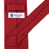 Grenadine Garza Grossa Tie Red Hand Rolled