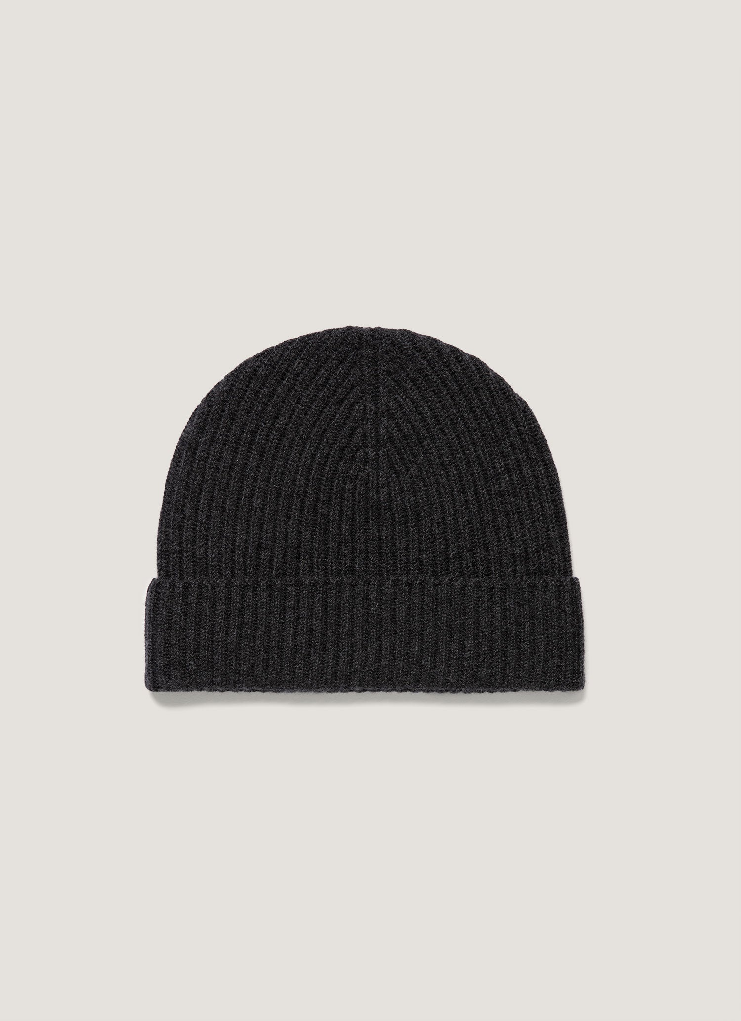Cashmere Ribbed Hat In Melange