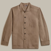 Air Mail Linen Work Jacket In Natural