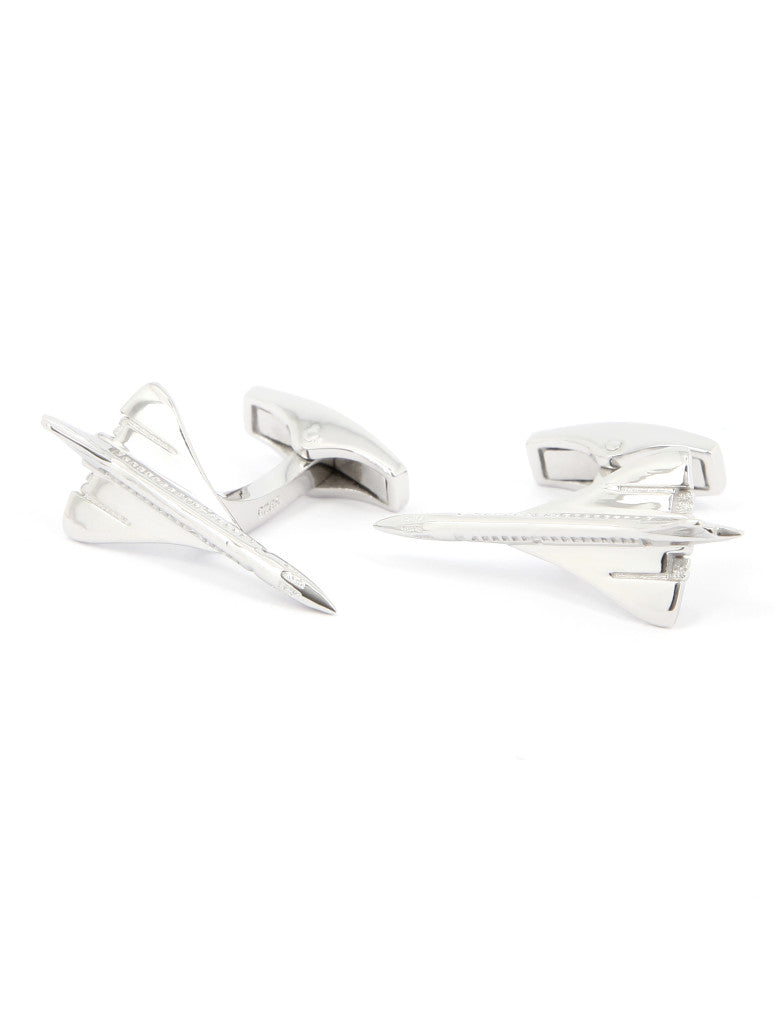 Airplane Cufflinks Sterling Concorde