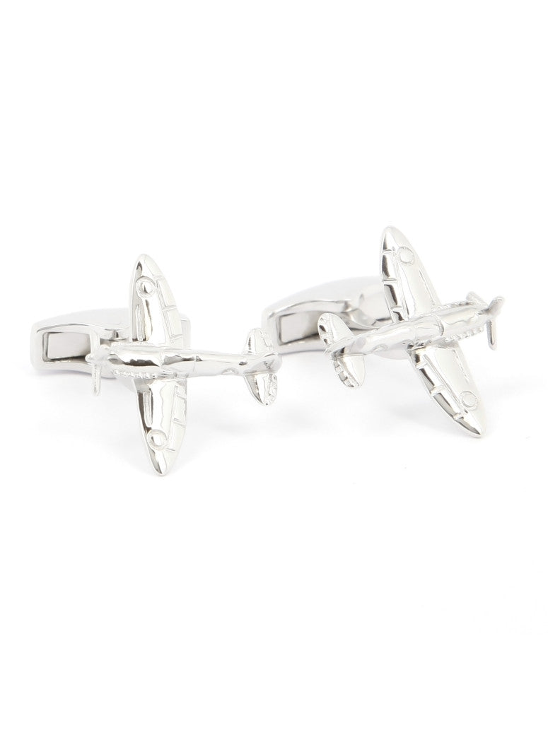 Airplane Cufflinks Sterling Spitfire