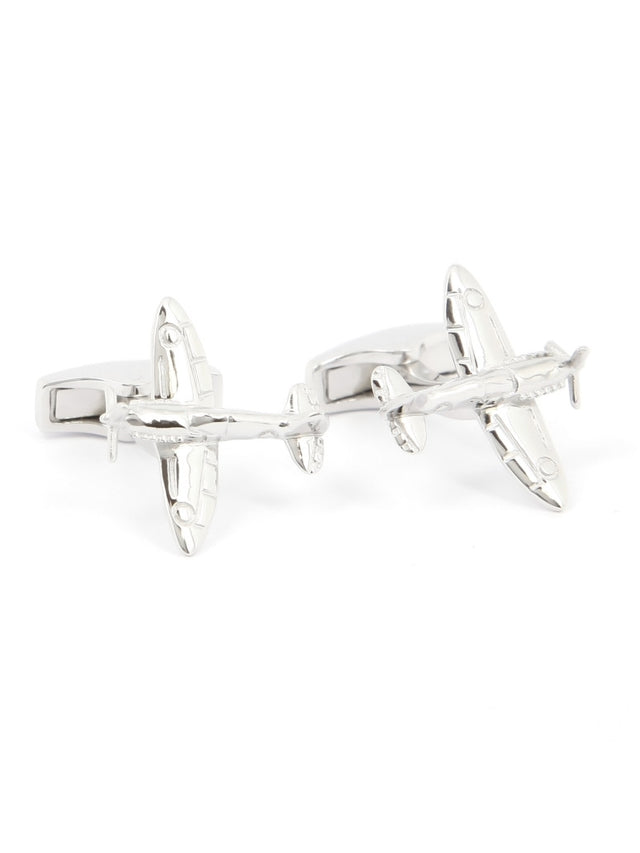 Airplane cufflinks sterling silver Spitfire