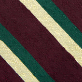 Striped Shantung Silk Tie Beet Forest Pale