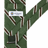 Striped Shantung Silk Tie Hand Rolled