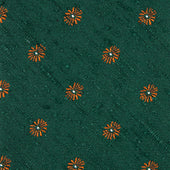 Floral Shantung Silk Tie Hand Rolled