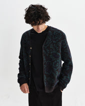 Alban And Green Floral Textured Jacquard Cardigan